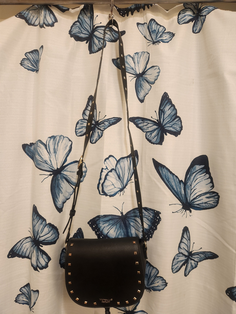 Victoria's Secret Black Studded Crossbody Bag - Women